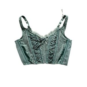Victoria Secret Dream Angel Corset Top NWT Green Size‎ L